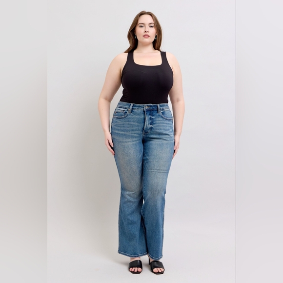 Judy Blue Light Blue Flare Jeans - Picture 5 of 16